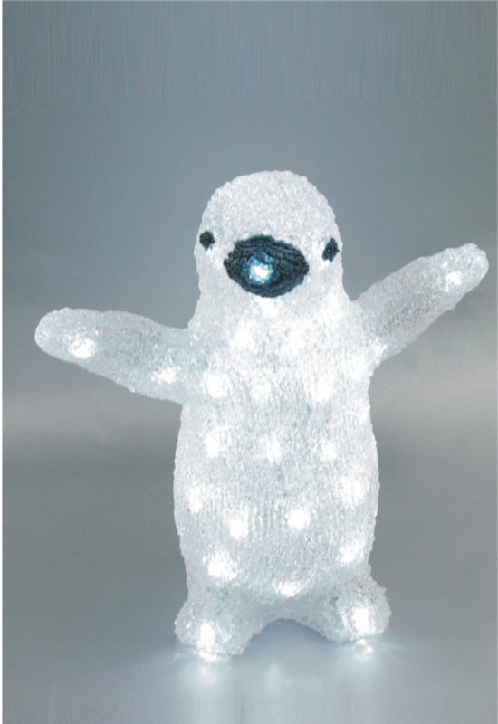 FY-001 A02-Navidad del pingüino del bebé de la lámpara bombilla de acrílico FY-001-A02 Pingüino del bebé de acrílico de la lámpara bombilla de Navidad barata Luces de acrílico