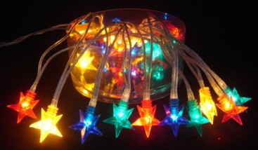 028-FY-03A estrella del LED enciende la lámpara del bulbo de la cadena string navidad FY-03A-028 bombilla LED luces de estrellas de la cadena cadena de la lámpara de la Navidad barata Cadena de Luz LED con Outfit