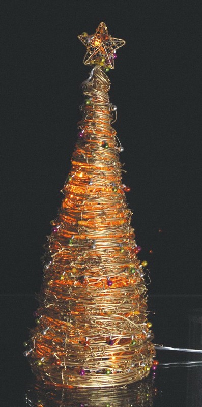 AF-17-023 23 Navidad artesaní AF-17-023 23 artesanías de mimbre de la lámpara bombilla de Navidad barata - Luz rotahecho en China