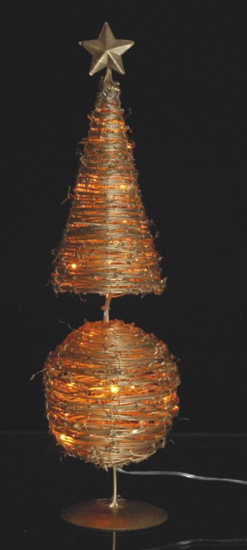 AF-17-025 25 Navidad artesaní AF-17-025 25 artesanías de mimbre de la lámpara bombilla de Navidad barata - Luz rotafabricante de China