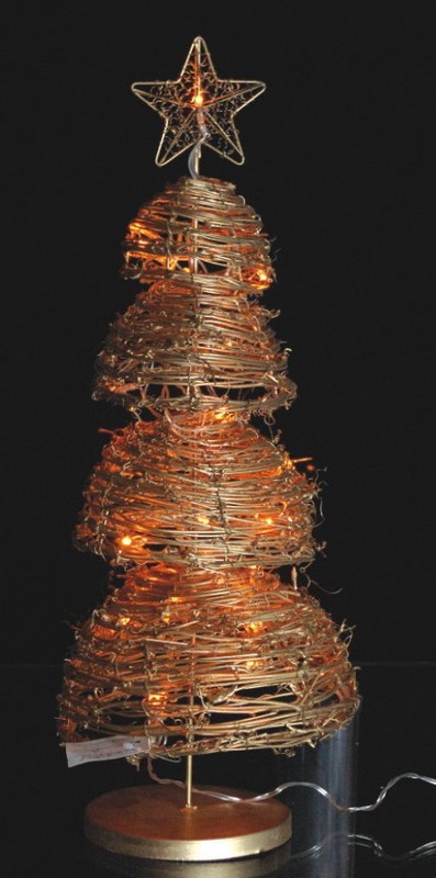 AF-17-028 28 Navidad artesaní AF-17-028 28 artesanías de mimbre de la lámpara bombilla de Navidad barata - Luz rotafabricante de China