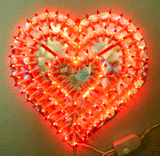 plástica corazón marco de la lámpara bombilla de Navidad plástica corazón marco de la lámpara bombilla de Navidad barata Luces marco de plástico