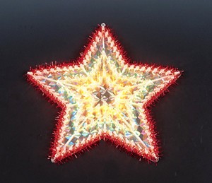marco de la estrella de la lámpara bombilla de luz de la Navidad de plástico marco de plástico estrella de la lámpara bombilla de Navidad barata Luces marco de plástico