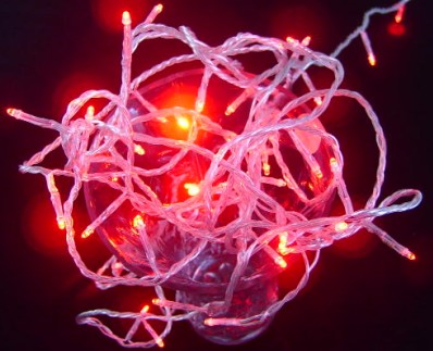 Red LED luces de Navidad establecen cadena de la lámpara