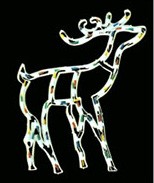 hecho en China plástico ciervos marco de la lámpara bombilla de luz de la Navidad barata distribuidor