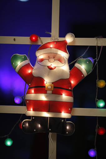 AF 60301-santa claus ventana lámpara bombilla barata navidad