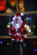 FY-60303 navidad santa claus ventana lámpara de la bombilla AF 60303-santa claus ventana lámpara bombilla barata navidad