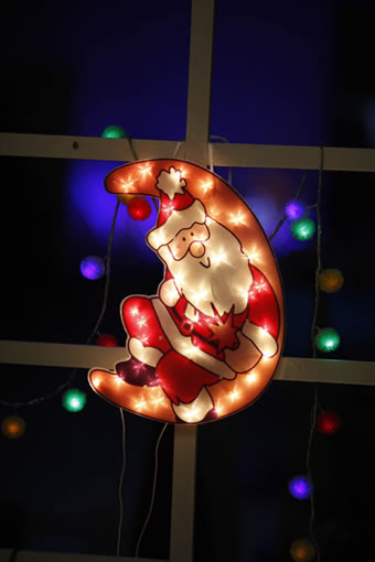 AF 60312-santa claus ventana lámpara bombilla barata navidad