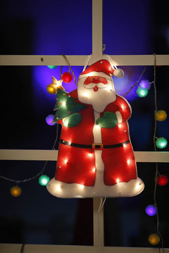AF 60313-santa claus ventana lámpara bombilla barata navidad