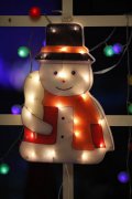 AF 60607-christmas snow man ventana lámpara de la bombilla AF 60607-snow man ventana lámpara bombilla barata navidad