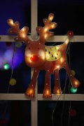 AF 60608-christmas deer ventana lámpara de la bombilla AF 60608-ciervos ventana lámpara bombilla barata navidad