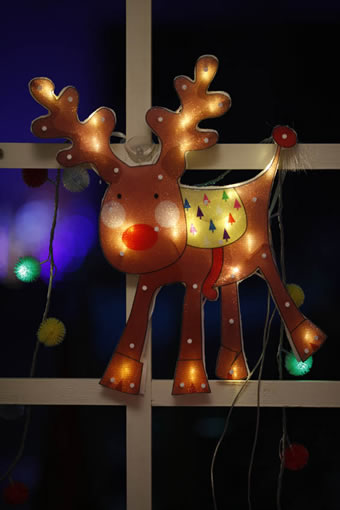 AF 60608-ciervos ventana lámpara bombilla barata navidad