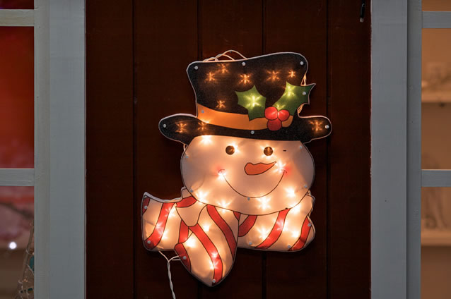 AF 60609-snow man ventana lámpara bombilla barata navidad